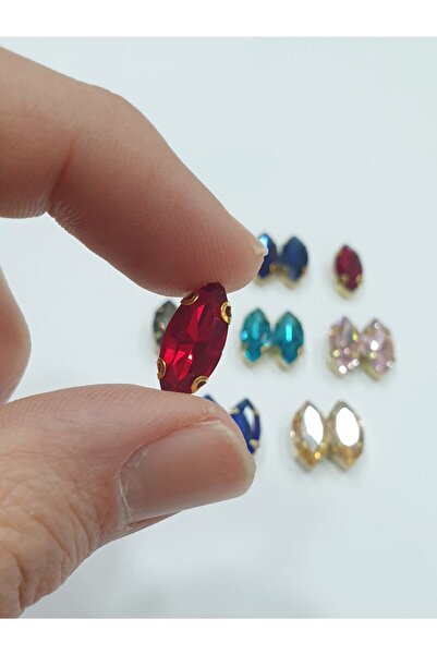 CRYSTALSHOP Стълбов камък - Совалка 7*15 мм Черен (100 бр.)