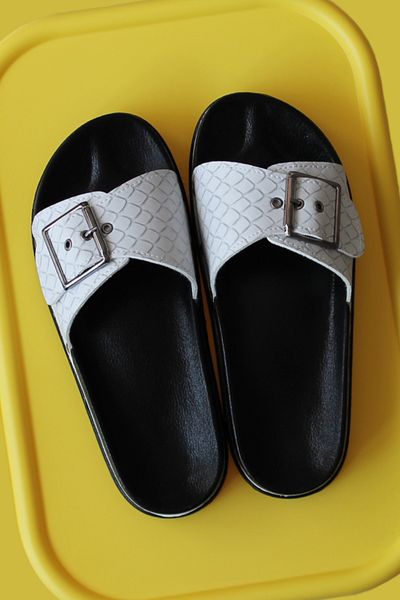 ALTINER Orthopedic Patterned White Women's Slippers