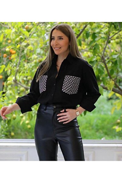 AYNALI CEP MODA ÇİFT CEPLİ ZIMBA DETAYLI GÖMLEK