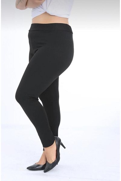 SOSYETE AVM Women's Black Plus Size Recovery Black Steel Leggings
