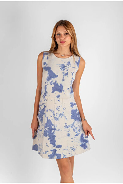 DUSOHOME Безрукавне трикотажне плаття з батиковим візерунком Duso