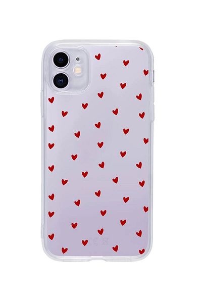 butikcase حافظة هاتف آيفون 11 تايني هارتس سلاينس شفافة