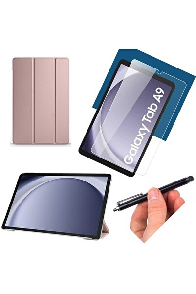Nezih Case Samsung Galaxy Tab A9 8.7 İNC Pu Deri Ön Arka 360 Tam Koruma Stand...