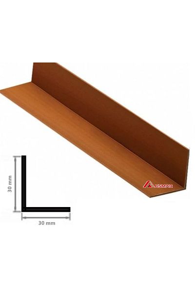 AKSMAR Plastic Corner Brace 30x30 mm Brown (6 pieces 2 m Long)