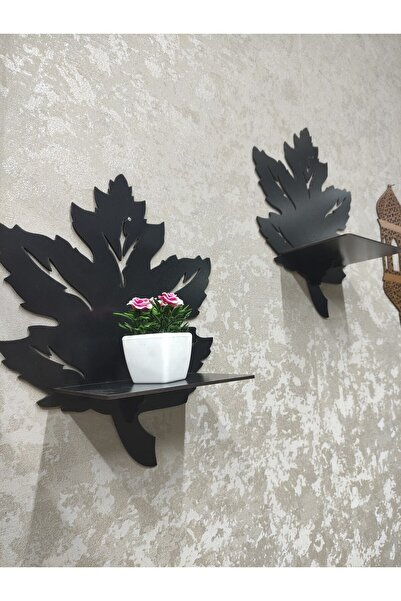 hayalimhediyelik Ahşap Dekoratif Yaprak Raf 2li