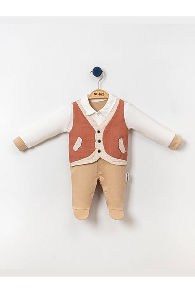 Necix's Baby Boy Jumpsuit with Double Layer Vest
