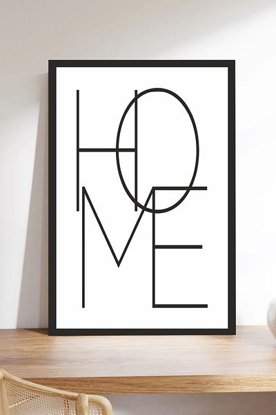 Cadran Home Written Ξύλινο MDF Πίνακας MDF με εμφάνιση πλαισίου