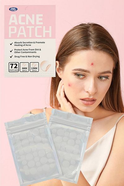QNİAY 72pcs Acne Skin Face Acne Patch Hydrocolloids Waterproof