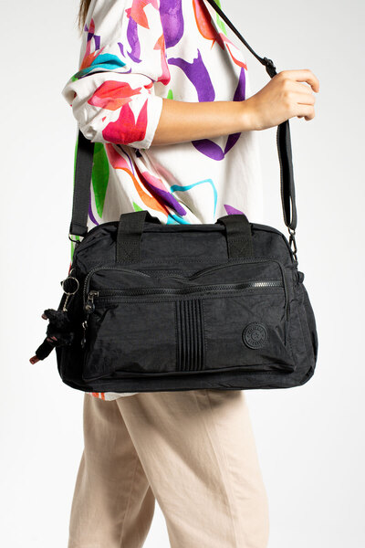 MELAMS Жіноча сумка через плече на блискавці, з ручками, водостійка, з багато...