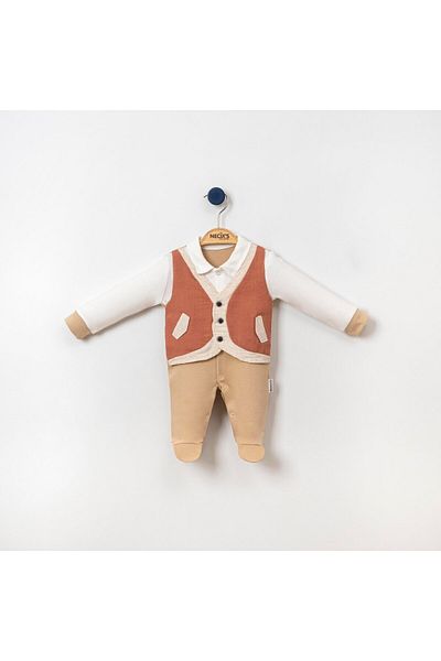 Necix's Baby Boy Jumpsuit with Double Layer Vest