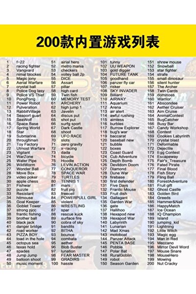 YUES Mini Arcade Atari | 200 Oyun Yüklü Nostalji Oyun Konsolu, Taşınabilir Ekranlı