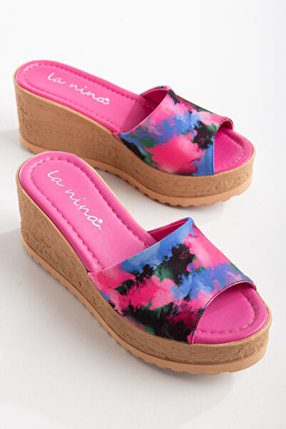 Lanina Γυναικείες παντόφλες Wedge Heel