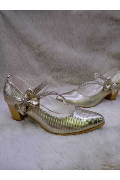 Özgür Kids Sivri burun topuklu kız çocuk abiye ayakkabı