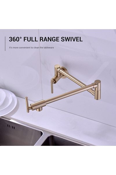 OEM New Model Kitchen Stove Top Faucet Pot - Imported Matte Gold