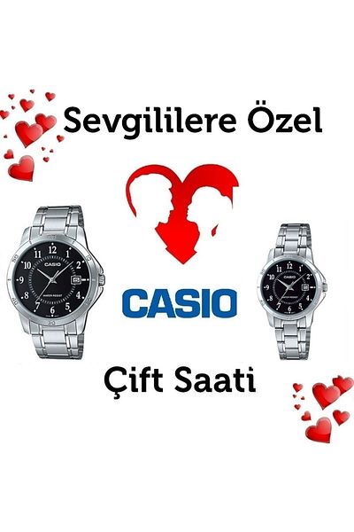 Casio Ltp-v004d-1budf-mtp-v004d-1budf السيد-السيدة ساعة اليد المزدوجة