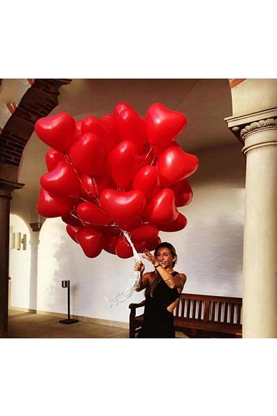 Yogi parti Valentine's Day 10 Pieces Red Heart Balloon 12 Inch Heart Balloon Concept Wedding Engagement Celebration Ornament