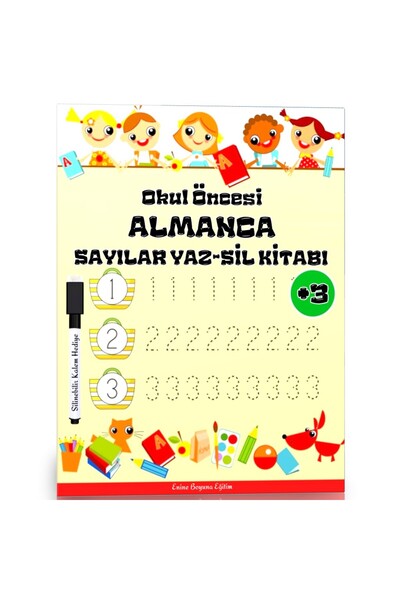 Enine Boyuna Eğitim Preschool German Numbers Summer-White Book