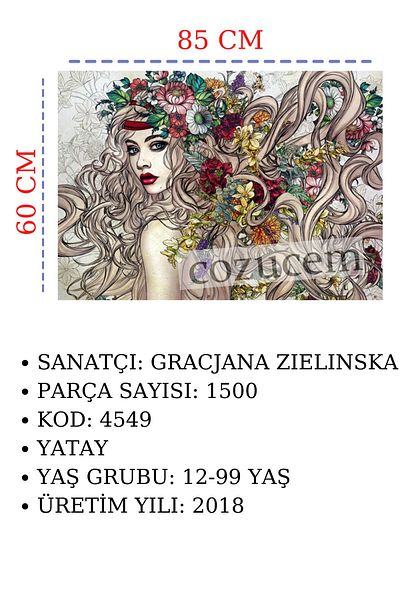 Anatolian Puzzle Puzzle 1500 Pieces Flowers Power 4549