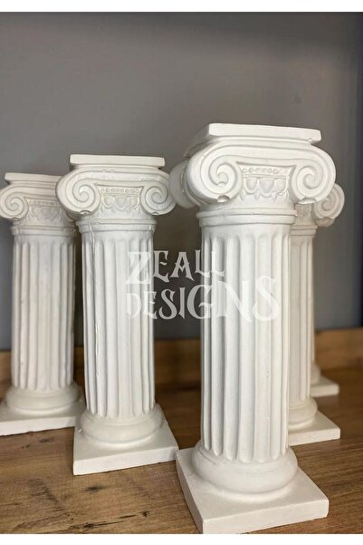 ZEALL DESIGNS Dekoratif İskandinav Roma Sütunu Obje