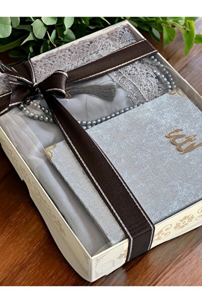 AYHANHOME Dowry, Gift, Bridal Bundle Set, Needle Embroidered Prayer Cloth, Yasin, Prayer Beads