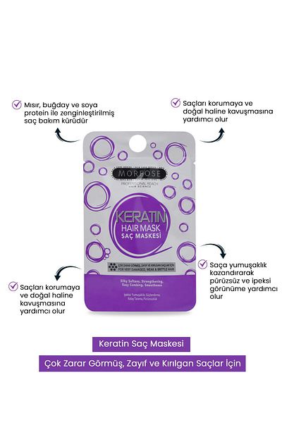 Morfose 25 ml Keratin Hair Mask - 10 Pieces