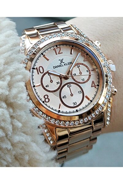 Daniel Klein Rose Kadın Kol Saati 3 Atm Su Geçirmez Paslanmaz Çelik Makine Ga...
