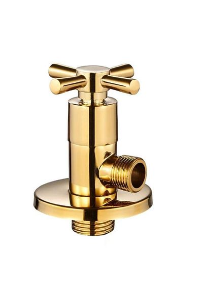 İSAOĞLU YAPI Gold Bidet Tap 2 Pieces Set Gold Bidet Tap Brass Material Intermediate Tap