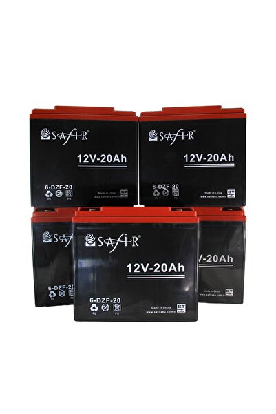 SAFİR Jel Akü 12 V - 20 Ah 5'li Set ( Yeni Tarihli )