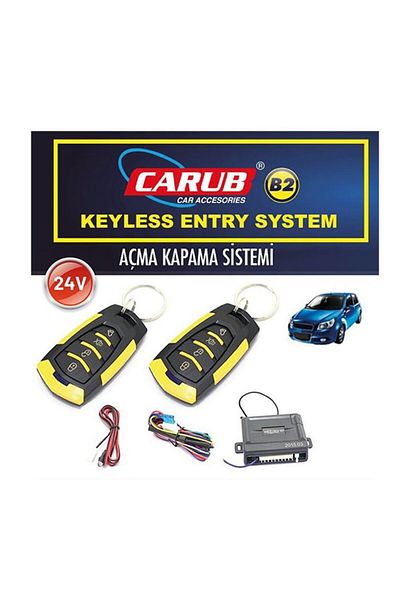 Carub B2 On-Off 24V S. Outlet Chrome (YELLOW-BLACK)