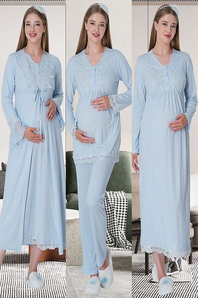 ByLohusa Carpediem Blue Lace Maternity Set 1519