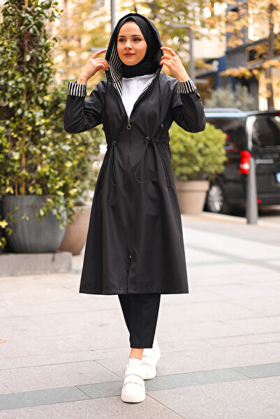 benguen Εποχιακή καμπαρντίνα 2060 Μαύρο