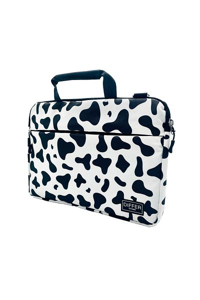 Differ Studio 13-13.3-14'' Inch Cow Pattern White Water Resistant Strap/laptop/macbook/notebook/case/bag