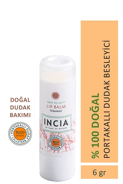 Incia 100% Natural Lip Nourishing Orange Herbal Moisturizing Lip Care Cream 6 G