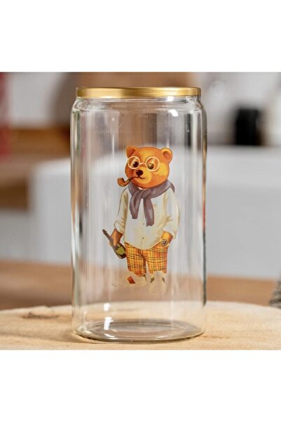 BuNeBox تيدي بير زجاج بوروسيليكات ماء - كوكتيل - كوب مشروب غازي 300 مل