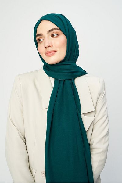 Modakaşmir Kraş Cotton Shawl Sea Green