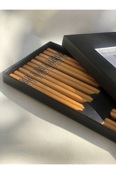 Tam Seramik Japanese Bamboo Chopstick Fish Set 5 Pairs Boxed