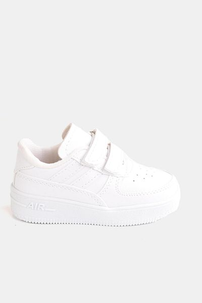 MODAONN Pantofi de sport cu velcro, unisex, cu dungi albe, ușoare, confortabile
