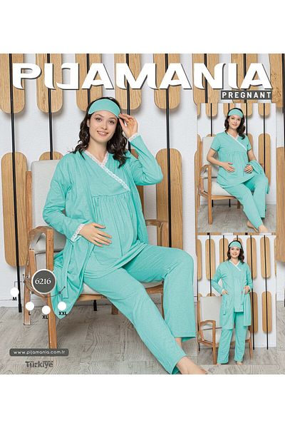 collective SET PIJAMA DE MATERNITATE CU TEXTURA MOALE