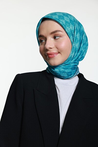 Modakaşmir Mk Dama Βαμβακερό Φουλάρι Πετρέλαιο