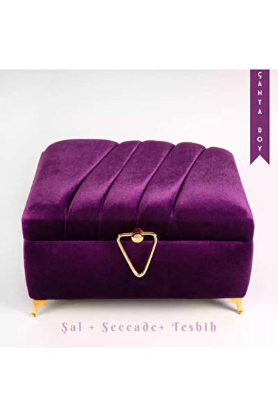 Hayrat Neşriyat Çizgili Kutu Çeyizlik, Şal + Seccade + Tesbih + Kuran Hediye ...