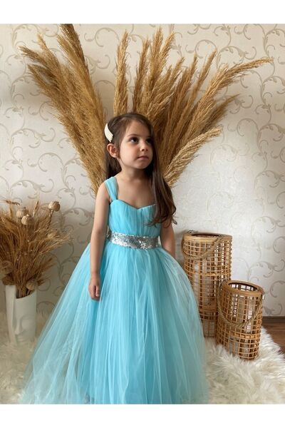 Jannock Girl's Long Evening Dress Graduation Wedding Dress