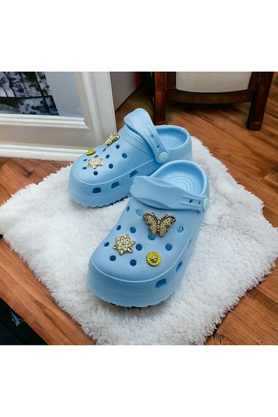 Hızlı Al GIRL'S BUTTERFLY STONE SANDALET CROS SLIPPERS