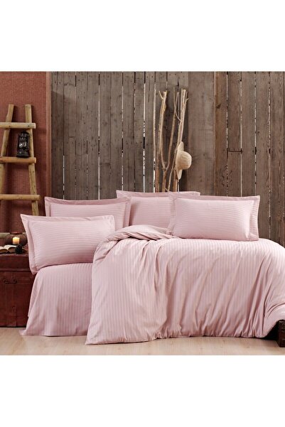 Alena Home Style طقم غطاء لحاف مزدوج مخطط من سلسلة الفنادق القطنية (مع ملاءة ...