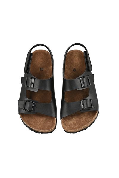 JustBow Unisex Black Kids Sandals