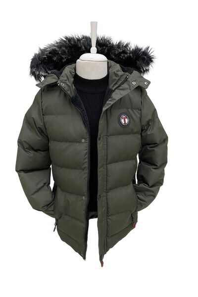 Jannock Χειμερινά αδιάβροχα παλτό με παχύ παλτό για αγόρια με φουσκωτή πλήρωση από ίνες