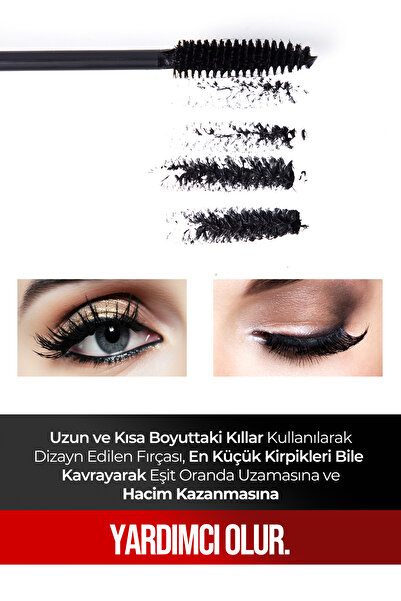 New Well Suya Dayanıklı Siyah Maskara - Volume & Waterproof Extra Length 8680923320892