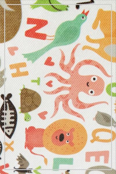 Vedsey Home Organizer 3'lü Set Orta Boy 50x25x20 Cm Baza & Çekyat Altı , Kıyafet Düzenleyici Çocuk Hurç Sevimli Desenli