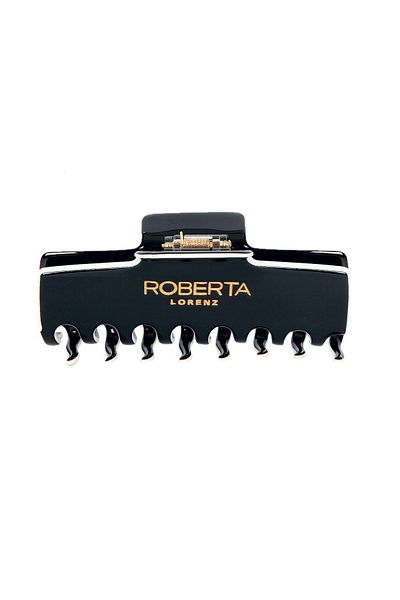 Roberta Lorenz Women's Written Stretchy Black Latch Buckle, Quality Bone Material