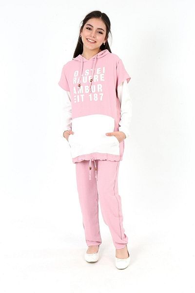 Jannock Girl's Daily Comfortable Hooded Tunic Set