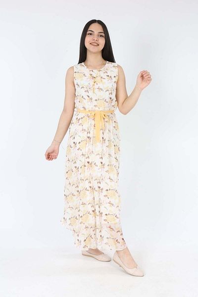 Jannock Rochie de vara din sifon cu maneca lunga zero pentru fete